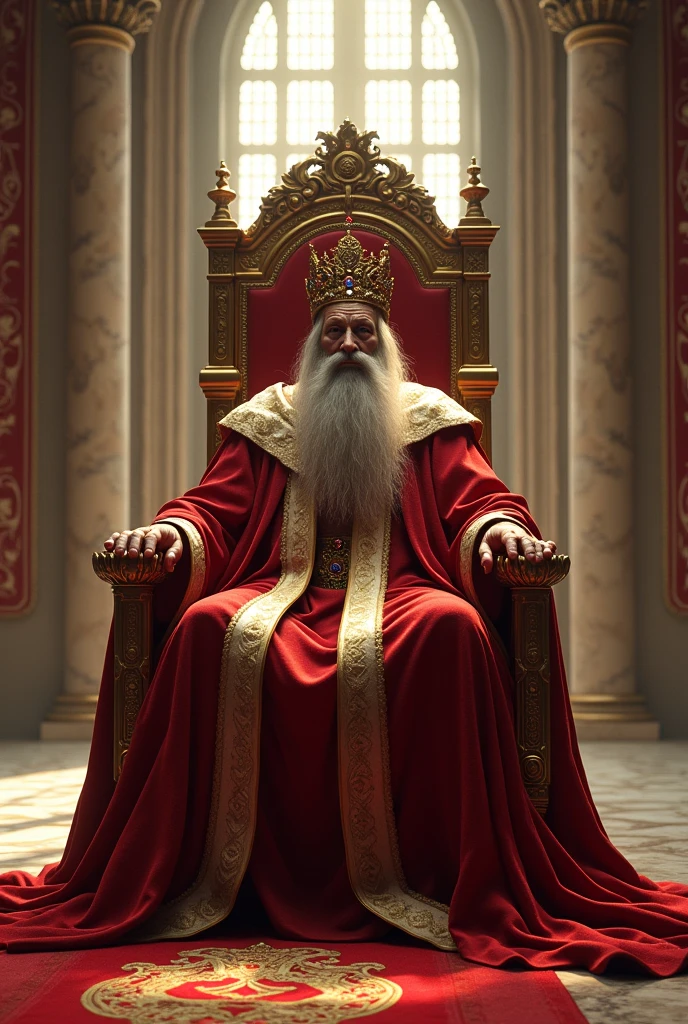 king on his throne saying goodbye
