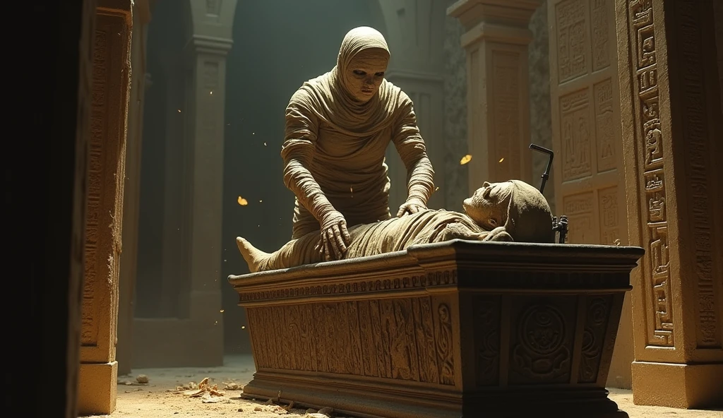 A mummy in noble attire found rotting in a hidden room、The lord's daughter is told the truth by the queen's ghost、Dungeons&Dragons