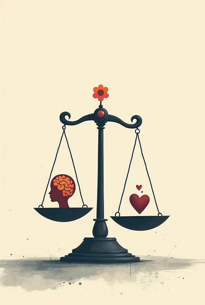 A scale that illustrates the balance between impulses and decisions of self-control