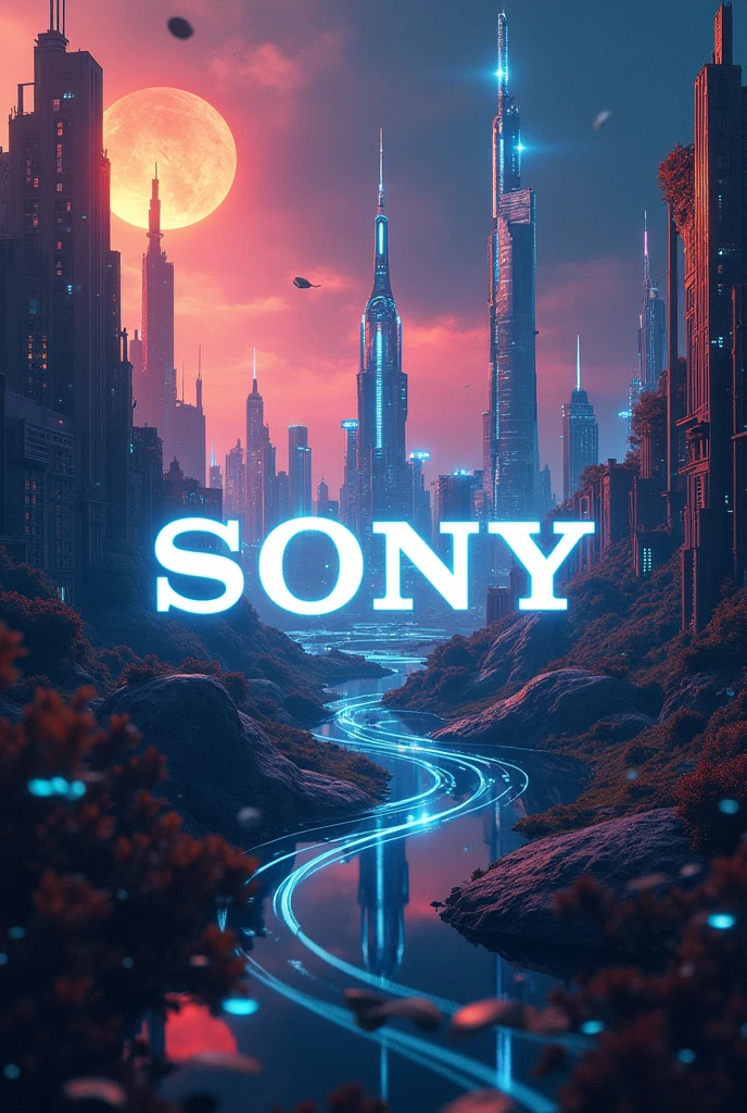SONY logo And put something really creative in the background of the photo