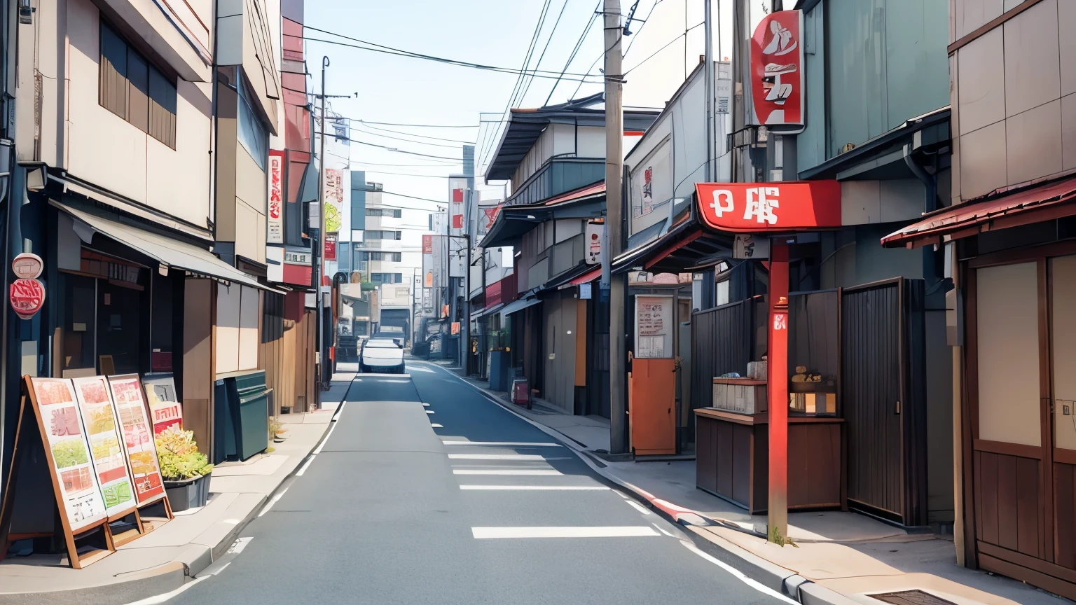 (visual novel scene)( more streetwise) a Japanese street sushi stand.