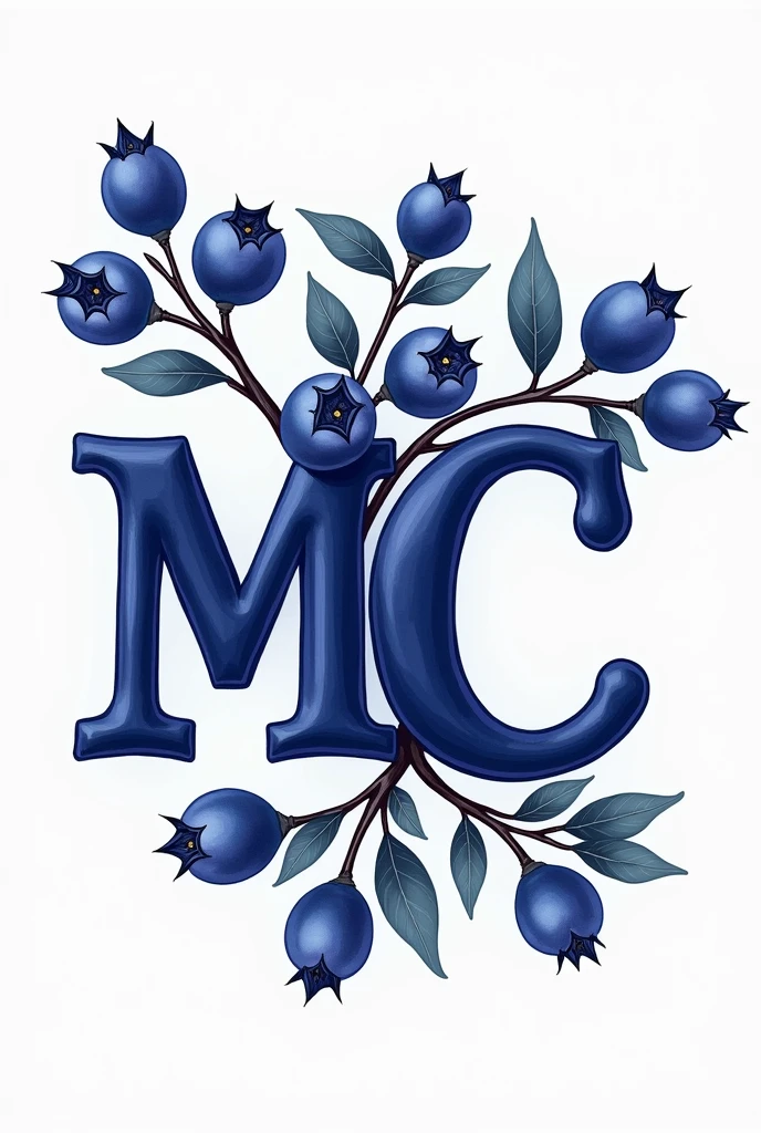 Well I want you to make me a logo that is about blueberries and has the letters M ,C but they look like part of the blueberry branches