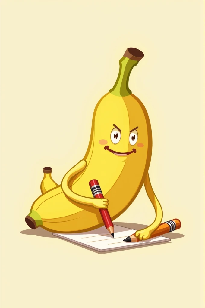 A banana writing
