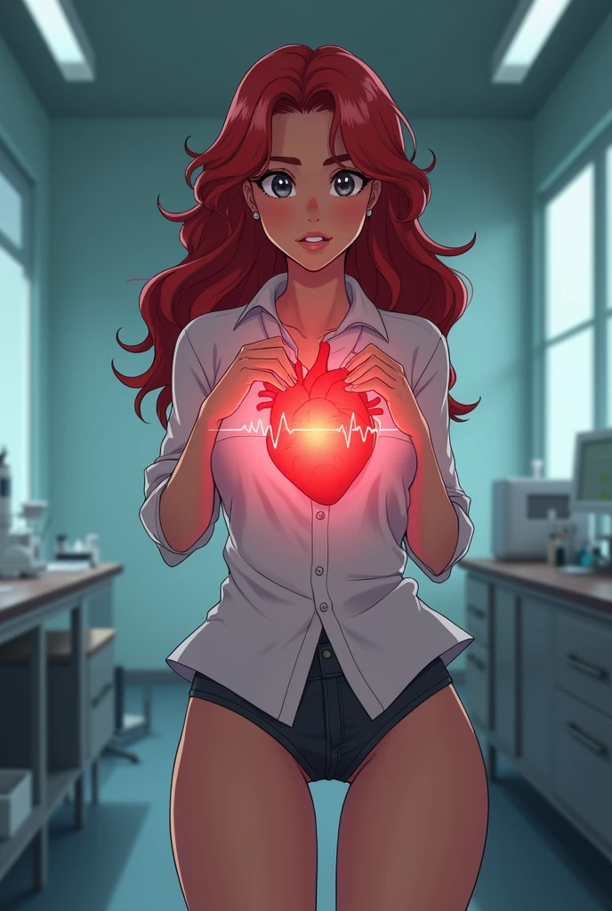 Huge breasts redhead tan skin wearing tight button down anime thick thighs curly hair in a lab. Porn of a woman with her heart coming out of her chest like a cartoon NSFW, cardiophile, hentai, Visible Hearbeat heart-organ between boobs with the heart beating in the chest how cartoon with heart beating out of chest. Porn of a woman with her heart coming out of her chest like a cartoon NSFW, cardiophile, hentai, Visible Hearbeat heart between boobs, heart beating in the chest how cartoon with heart beating out of chest. Visible hearbeat beating in the chest
