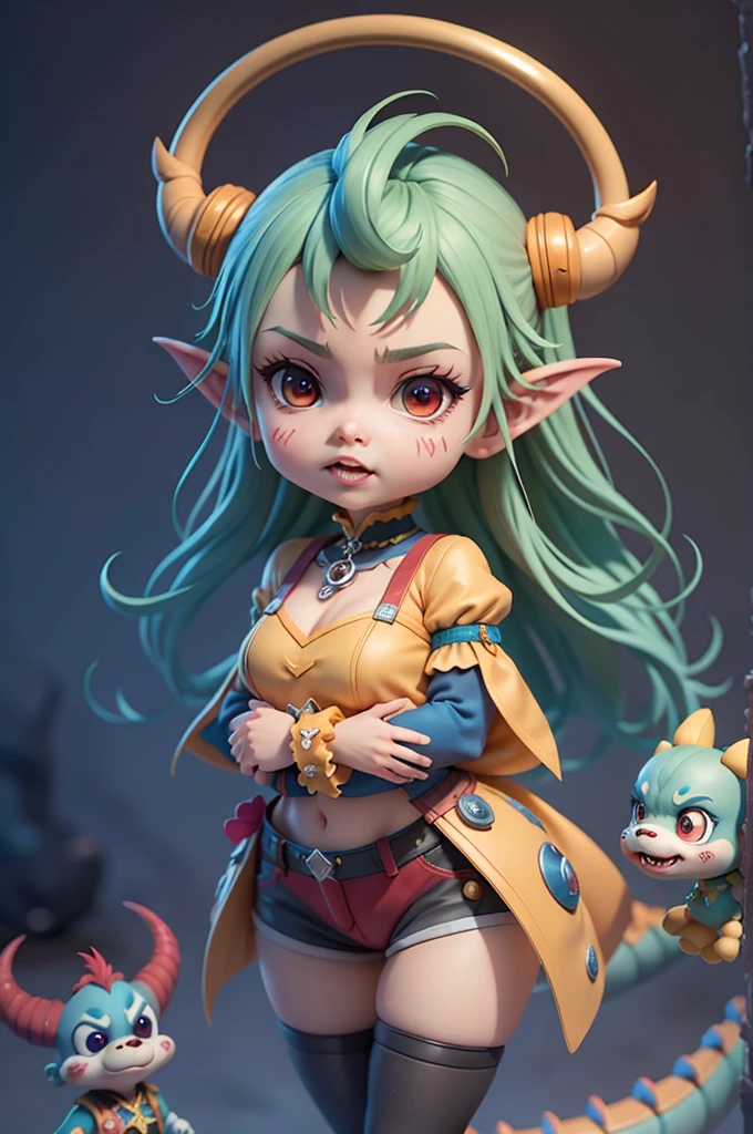 character inspired by mario bros,(rayman legends), mic, long-sleeved blouse with black and white stripes, different colors, Small shorts or legging pants, small waist, corpo mic, blouse with stripes, CG, striped shirt, striped sock, based on ((kingdom hearts)), (kingdom hearts), without a hat, colourful hair, takes bowser, ((striped shirt)), subsurface alta, hight subsurface, occlusion environment, big sword in hand, greatsword, carrying sword, segurando greatsword, skin natural, ((large video game decorations)), Sword and shield, ((castlevania)), dark animals in the background, dark dolls in the scene, monsters in the scene, Panning, (very big tits), dark theme, mask covering the mouth, monsters in the background, character in the center of the scene, diffuse color blue, dark blue color, detailed, sensual ao extremo, full body, creatures in around, ((demons and dragons)),((demons and dragons)),((só de calcinha)),((lingeriee)),((vampirinha)),((abertura no quadril)),((recorte de roupa))