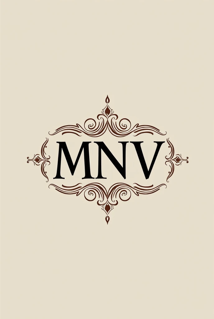Make a logo named "MNV" for saree store brand