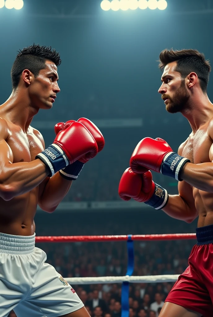 Cristiano Ronaldo and Messi Boxing