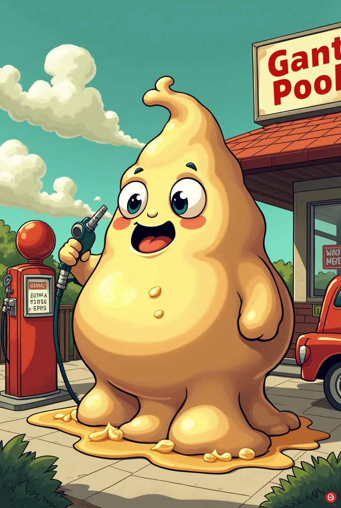 make a gasoline pile but like an old cartoon