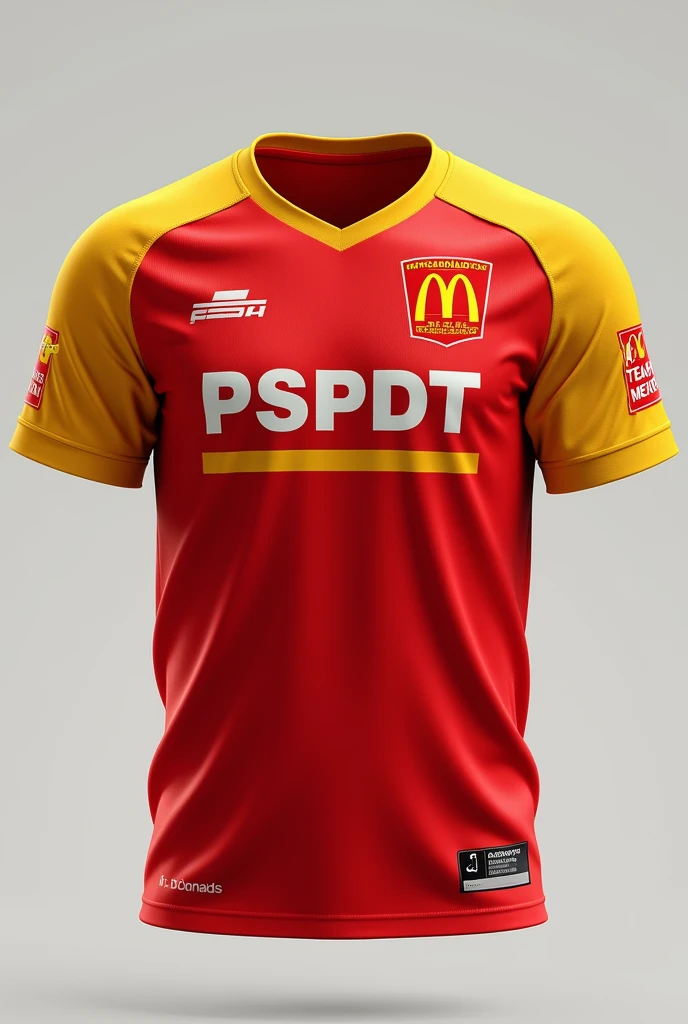 Design jersi For mcdonalds crew picnic mcdonalds PSPDT and at the back have word TEAM MEKDi