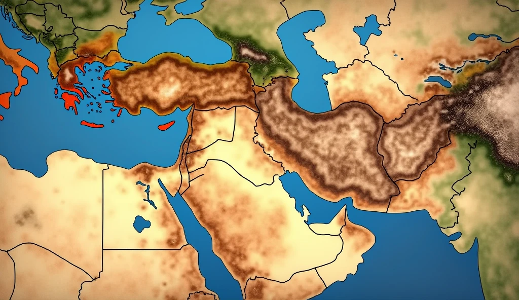 A map showing modern political boundaries influenced by the Ottoman Empire.