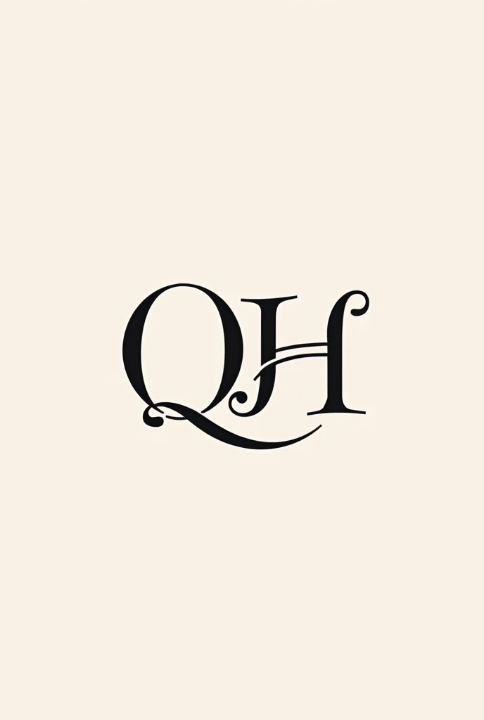 Join the letters Q and H and make a logo, and make a logo with the name Quéren Hapuque for a beauty salon