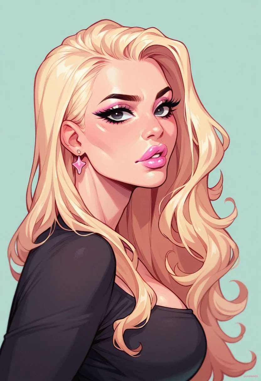 
Flat colors,close-up, portrait,  of a 2 surfer looking girl, tan skin, ([light blueish eyes]) blonde wavy hair, natural beaty, (([beautiful lips, light pink lipstick])) Beautiful, casual, low sitting tank top, cleavage,  masterpiece, (([Simple grey background]))

