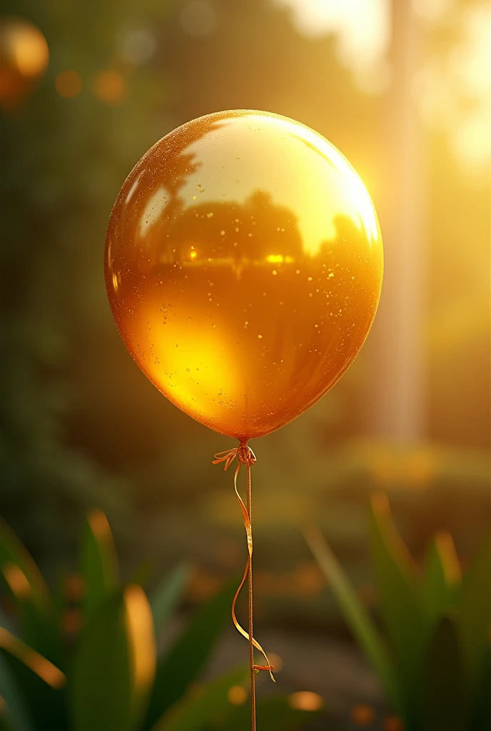 June party balloon in gold color