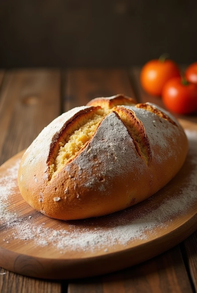 A bread in a board
