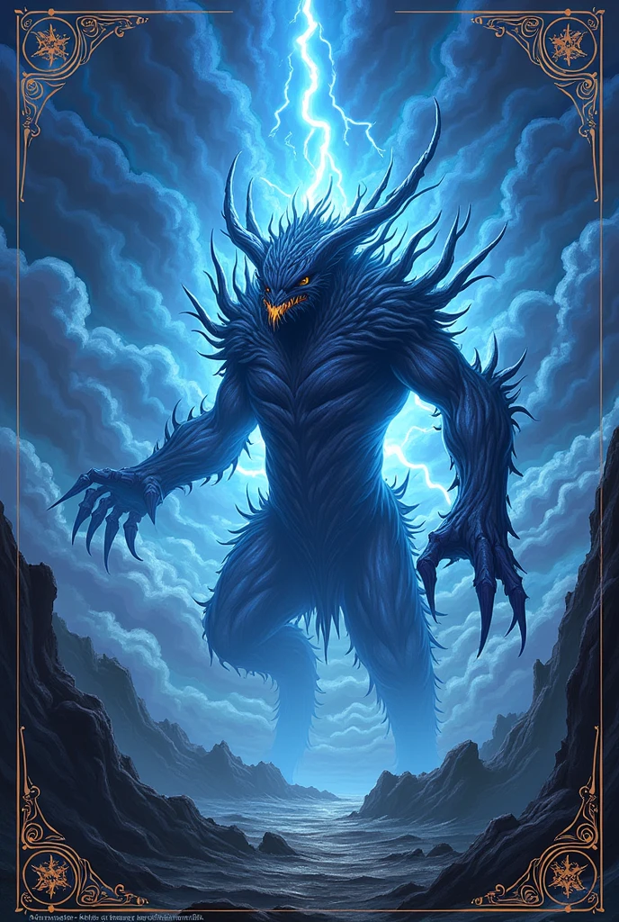 create a yugioh type card of thunder in a storm 