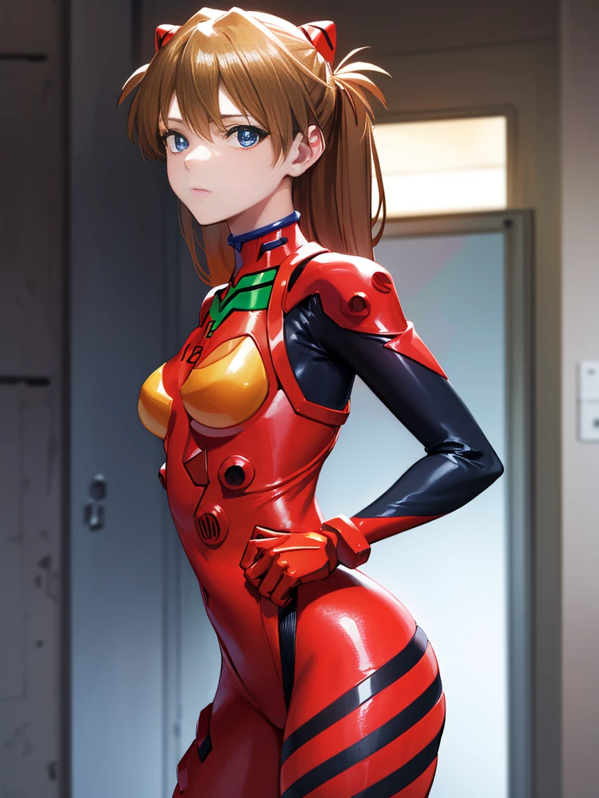 asukalangley, Asuka Langley Soryu, (Souryu Asuka Langley:1.5), Blue eyes, hair between eye, Headgear, Interface headset, Orange hair, SHORT HAIR, POV
Blake Bodysuit, Long sleeves, plugsuit, Red bodysuit,
Break indoors, crass room, FROM SIDE
BREAK looking at viewer, (Cowboy Shot:1.5),
BREAK (masutepiece:1.2), Best Quality, High resolution, Unity 8k Wallpaper, (Illustration:0.8), (Beautiful detailed eyes:1.6), extra detailed face, Perfect Lighting, extremely details CG, (Perfect hands, Perfect Anatomy),