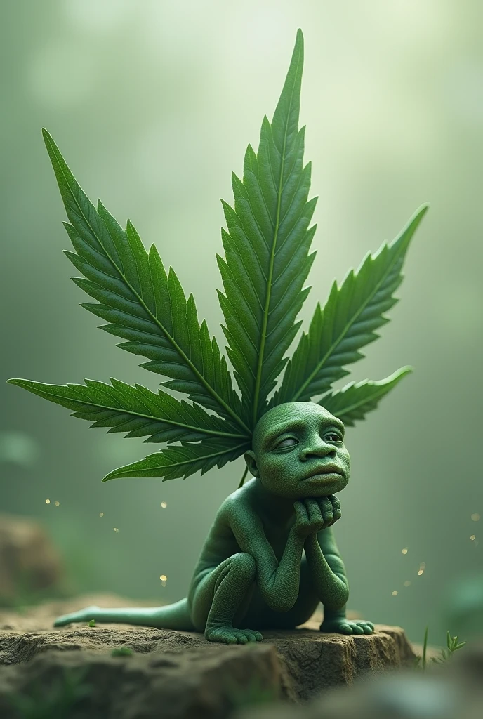 Marijuana leaf thinking