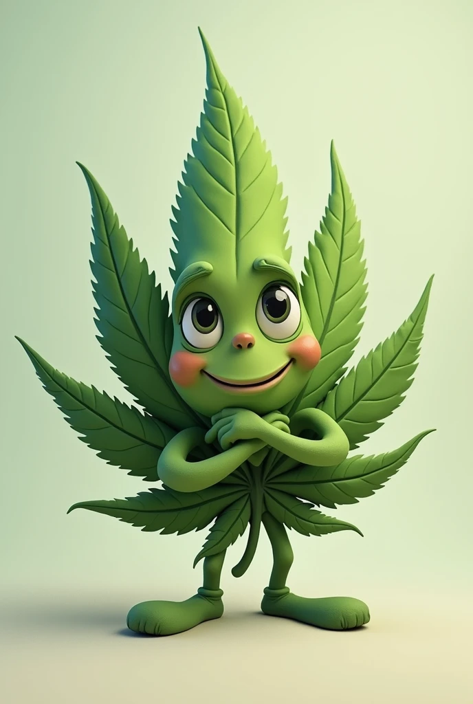 Sheet of.marijuana with smiling boy face 