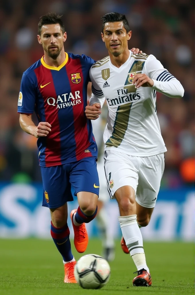 Cristiano Ronaldo and Messi in Madrid