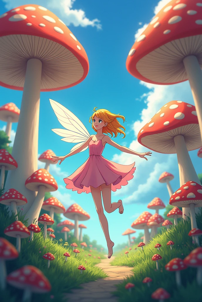 (Intermediate to draw) (Anime) mushroom forest fairy