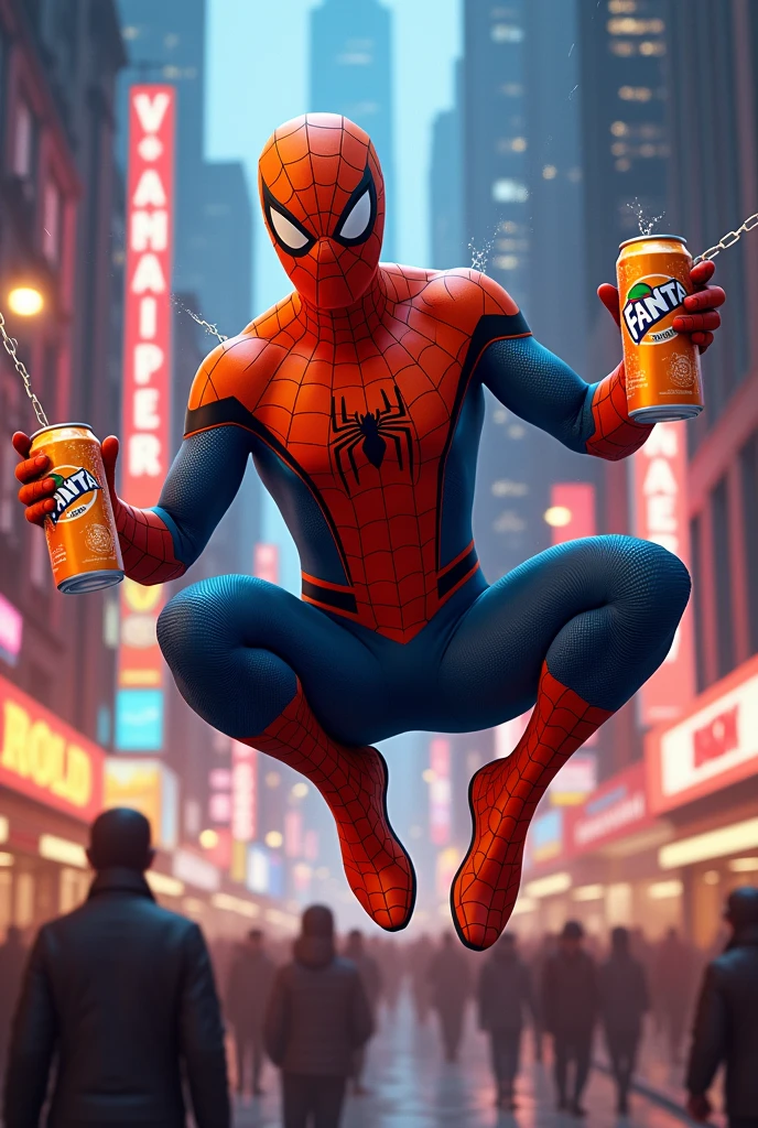make spiderman like a fanta orange flavored can distributor