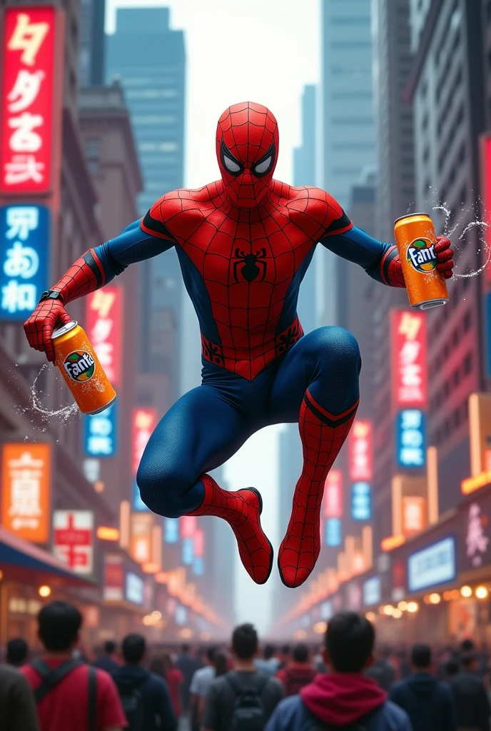 make spiderman like a fanta orange flavored can distributor