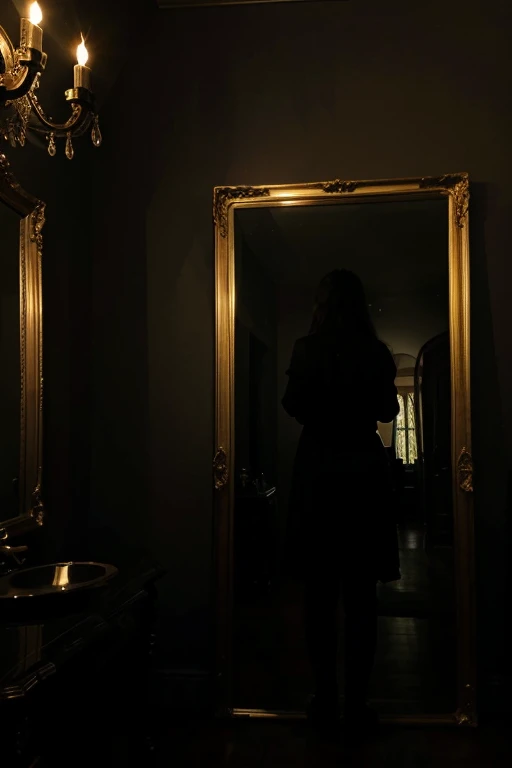 Darkly beautiful spooky house of mirrors