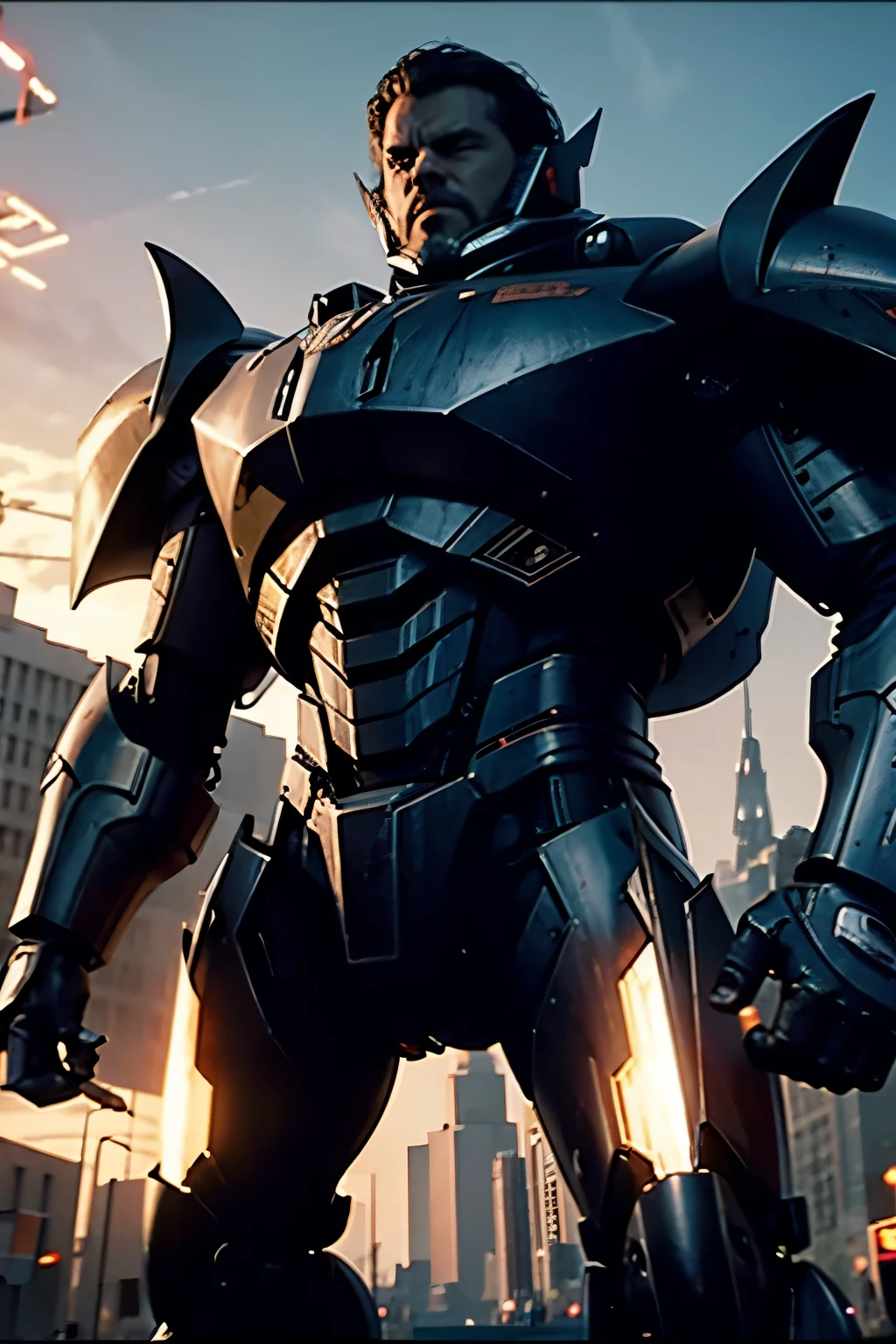 A GIANT AND THIN MECHA old hollywood themed, dark fantasy, dvd screengrab, guillermo del toro style, 35mm photograph, film, bokeh, professional, 1980