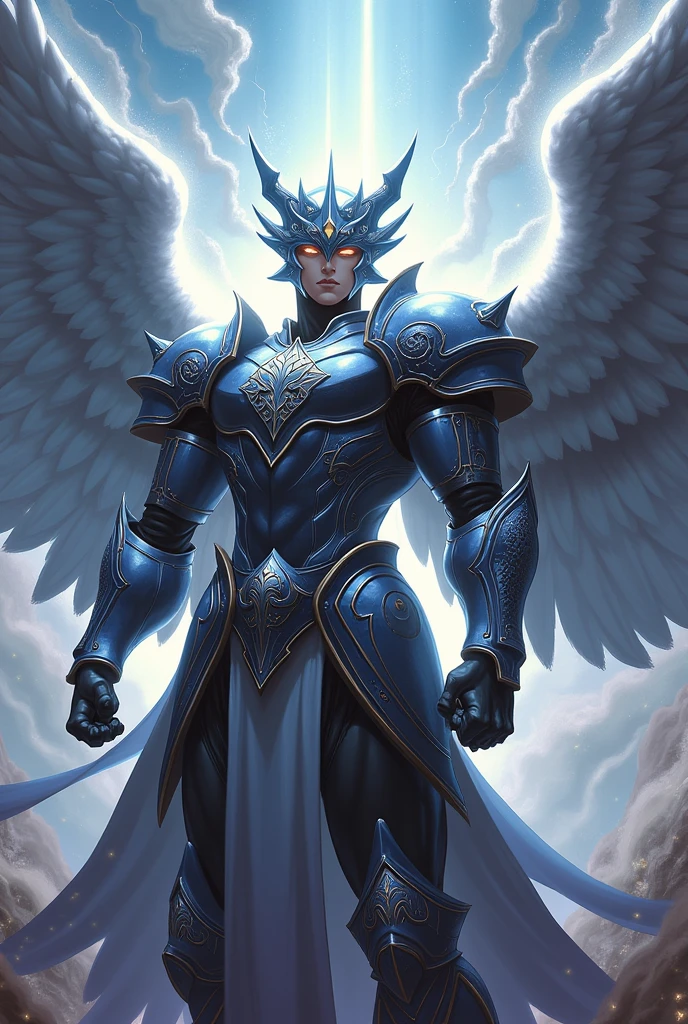 create a yugioh type card of a warrior angel 