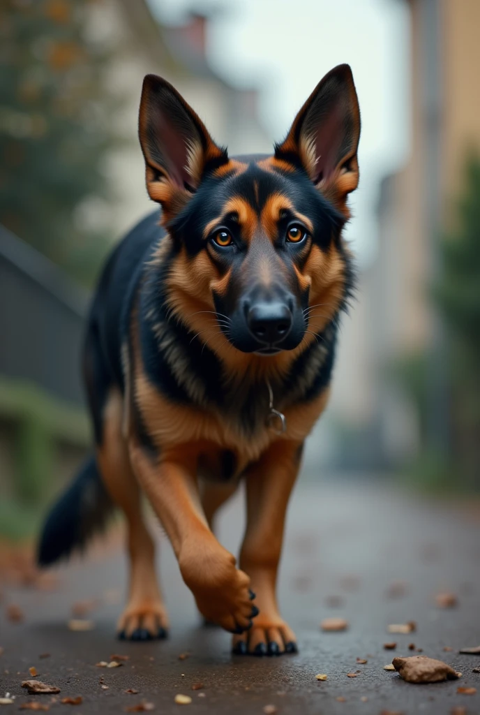 A Belgian Shepherd dog is very sad and is looking for his owner