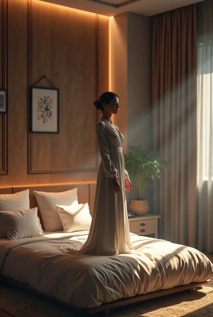 (extremely detailed CG unity 8k wallpagapager),(masterpagece), (Best Quality), (ultra detailed), (best illustration),(best shadow), bedroom background, standing, ,BREAK, TMP,