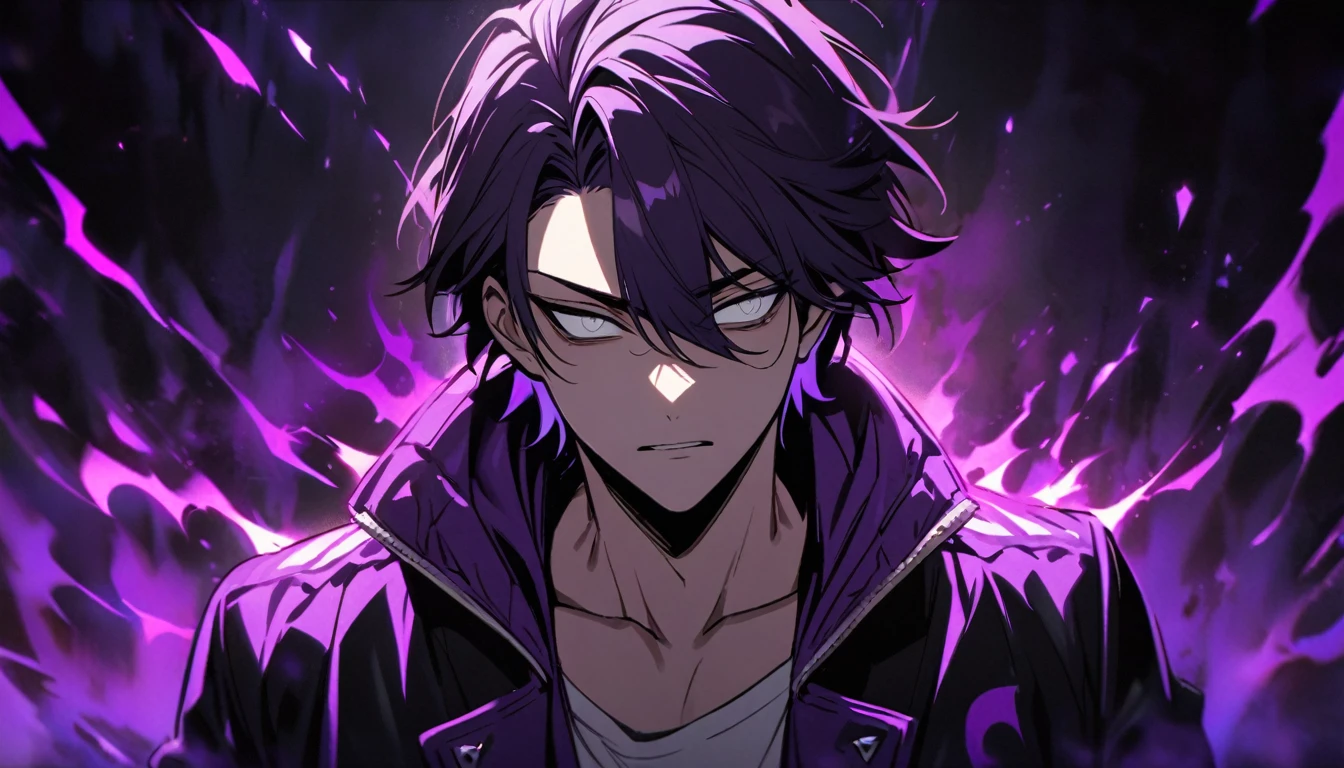 1boy, porcelainearthxl, black hair, blurry, cable, chain, collared shirt, cracked skin, ear piercing, earrings, glowing, glowing eyes, jacket, jewelry, male focus, mechanical parts, open mouth, piercing, pink eyes, shirt, short hair, solo, teeth, tongue, upper body, veins, white shirt, cinematic angle, cinematic lighting, foreshortening, dark, dark background, masterpiece, best quality , <lora:PorcelainEarthXL:1>