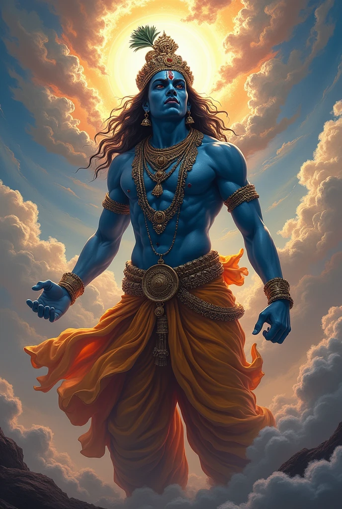 An angry Lord Krishna