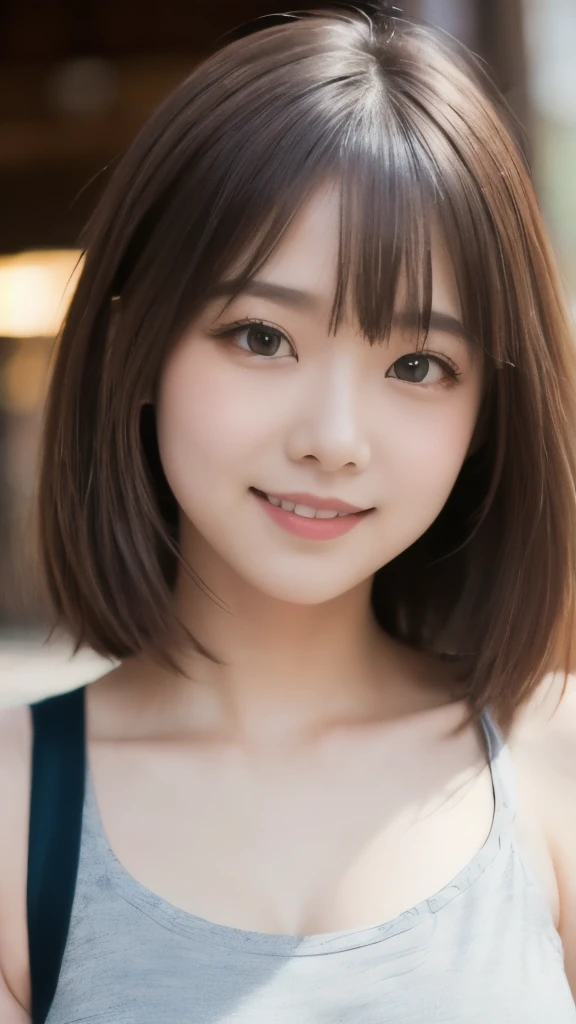 8k,Highest quality,(masterpiece:1.2),(Realistic),(Realistic:1.37),Ultra-high resolution,One College Girl,In town,smile,Beautiful Eyes,(((Cute casual clothes))),Perfect body,Perfect Fingers,Professional Lighting,gravure,Detailed face and skin texture,fine grain,RAW Photos