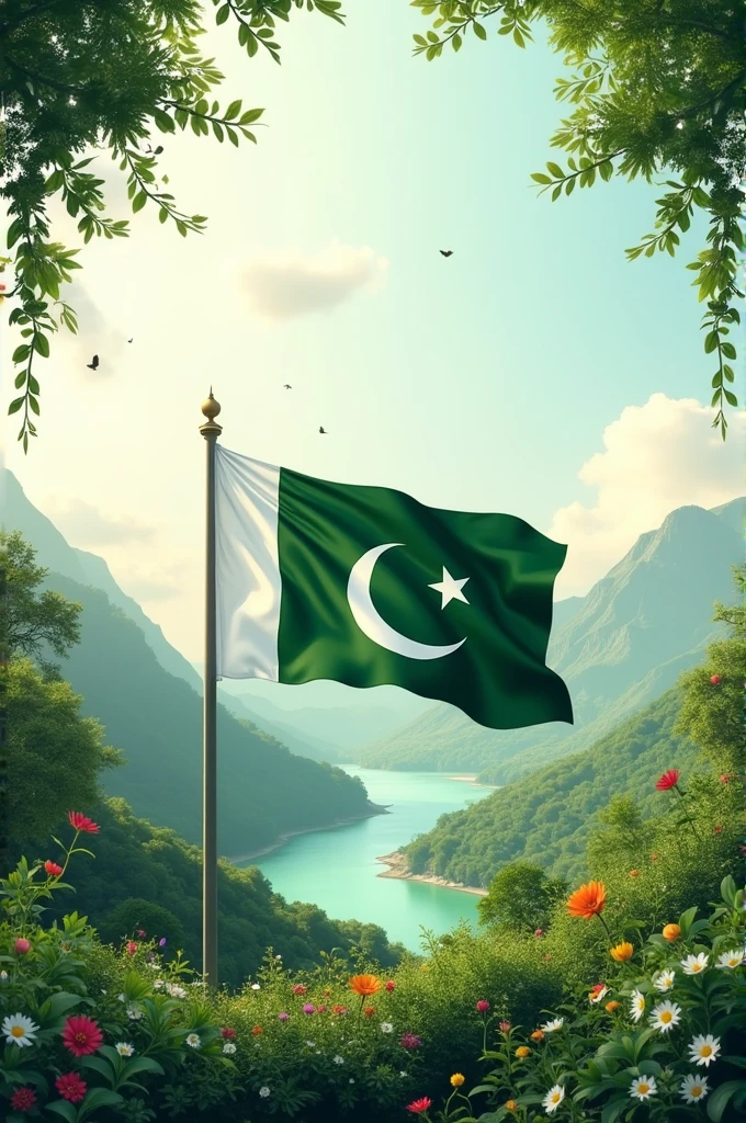 Pakistan independence day photo template