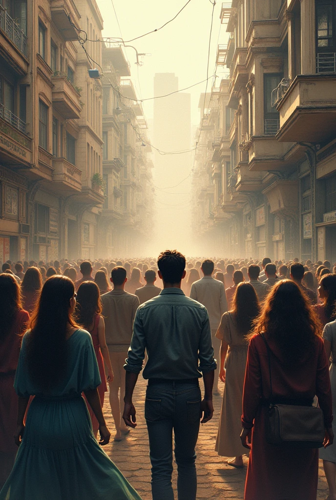 can you make a photo of this description "no society stops its development because every society experiences changes that occur slowly or quickly" make it easier for me to draw
