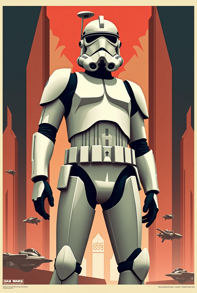 Starwar clone wars galactic republic soviet era propaganda poster
