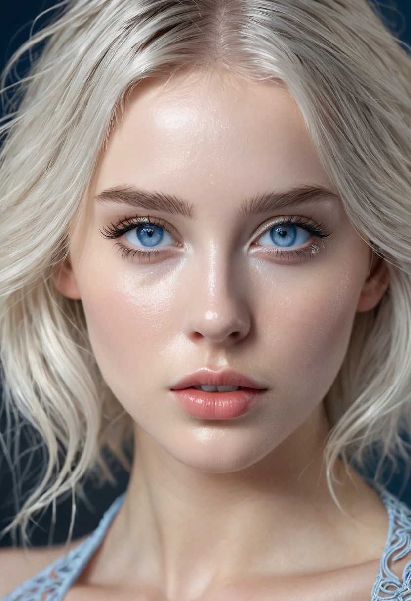 (full body shot:1.3)(extremely difficult:1.3), (photorealistic:1.4), hyper-detailed wet obvious outfit, low-rise row, (sensual pose), full body shot of beautiful white-haired 18 year old girl, (difficult, obvious, transparent, translucent, (no clothes:1.2)), difficult, sexy lips, , gigantic breasts:1.8, Beautiful, Cute, cute, perfectly proportional body, perfect framing, Sharp Grey Eyes, Supermodel's face, detailed face, shy, pale white skin, very detailed, цифровая hyperrealistic photography, hyperrealistic photography, filigree, shyness, The most beautiful face, (masterpiece, Side lighting, (finely detailed Beautiful blue eyes: 1.2)),