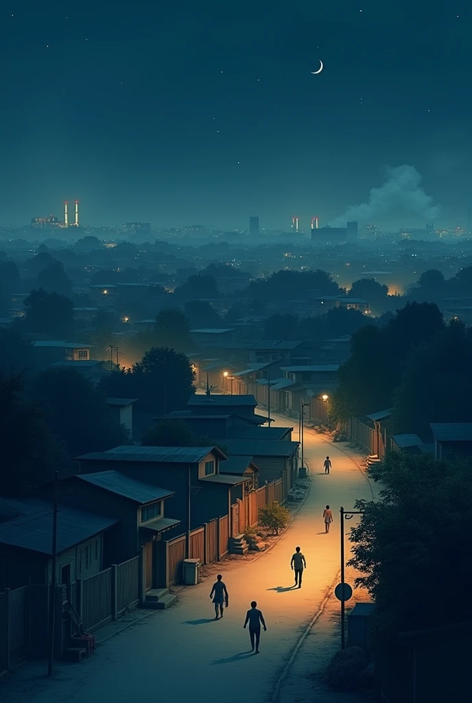 A peaceful city in the heart of bangladesh at night simple