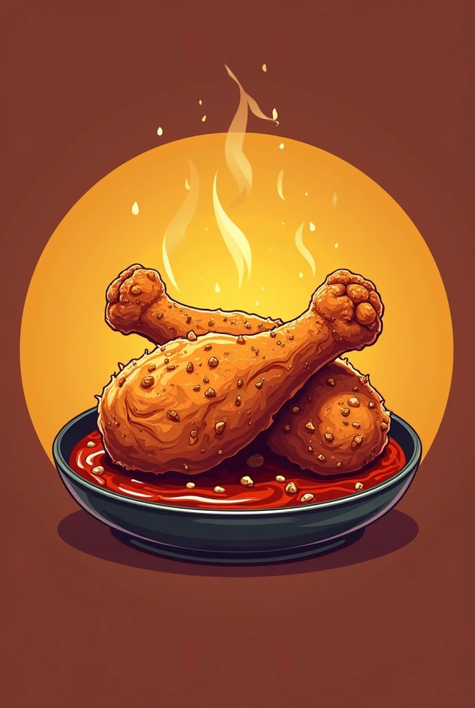 Fried chicken logo