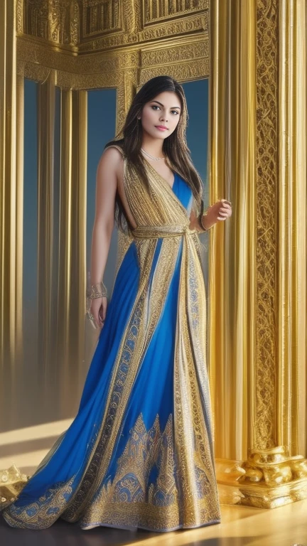 "Imagine an AI-generated image that transforms Mila Kunis into a majestic Greek goddess. Envision her draped in ethereal, flowing robes adorned with symbols of ancient mythology. Picture her with divine features, radiating strength and beauty, as she holds artifacts of power associated with the gods. Surround her with an aura of celestial light, and place her within a mythical landscape inspired by ancient Greece. Capture the essence of Mila Kunis as a modern interpretation of a Greek goddess, blending her contemporary charm with the timeless elegance of classical mythology."