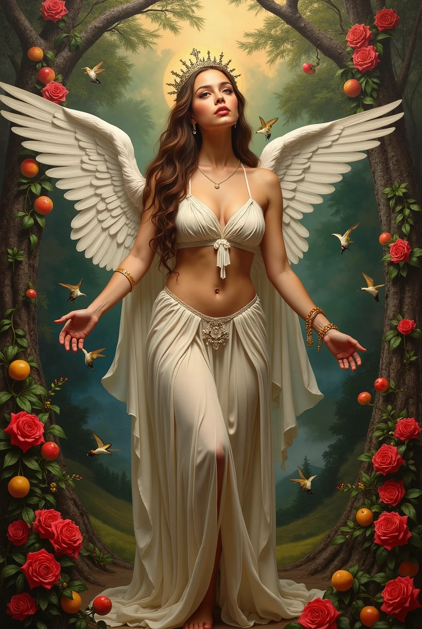 goddess of love and beauty, natural huge breasts,
