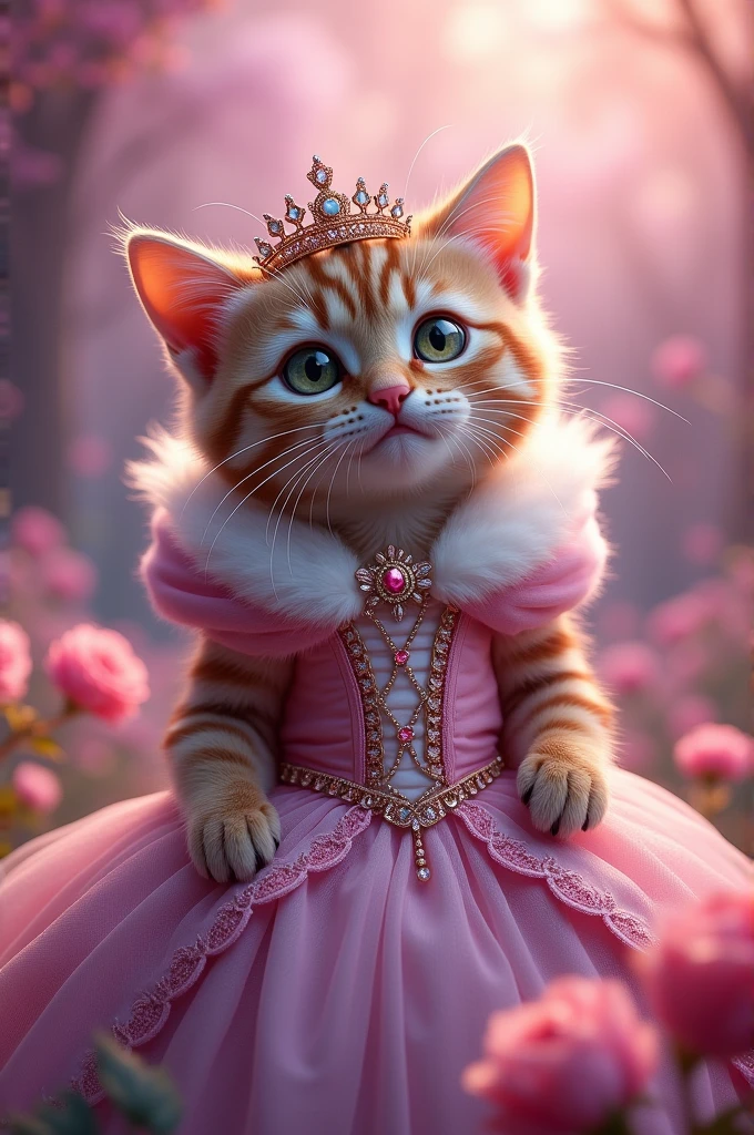 Cat in a princess costume