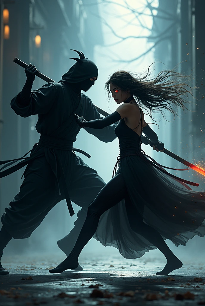 Japanese Ninja and Demon Ninja Couple