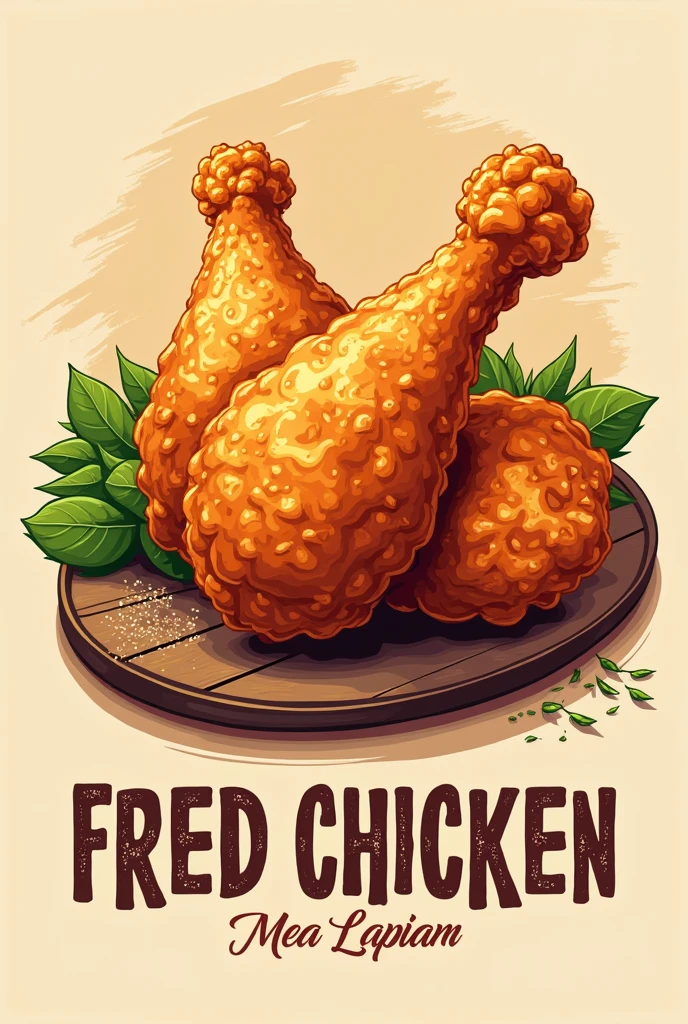 Fried chicken shop logo

