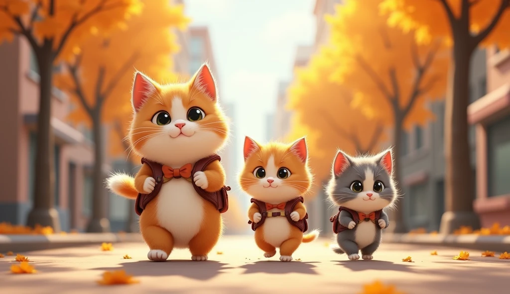 I have two  kittens, a cute little cat, cute kittens, Cutest, Incredibly cute, Adorable and cute, And cute and lovely. They are walking down the street with backpacks, Walking together, commute, Proudly walk down the street, And the cat is walking. They are cute in the style of 🍂 and 🍁, Adorable and cute, Cute and adorable, oh, nice and cute. They are known as real-life Tom and Jerry.