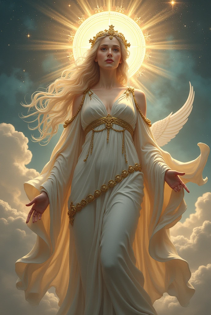 They draw a goddess of justice by buying online