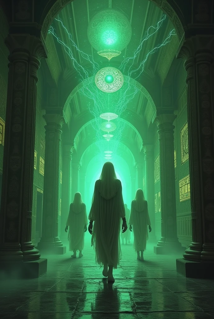 Antiquity museum of madness Greenish setting Age of fire with extraterrestrial technology