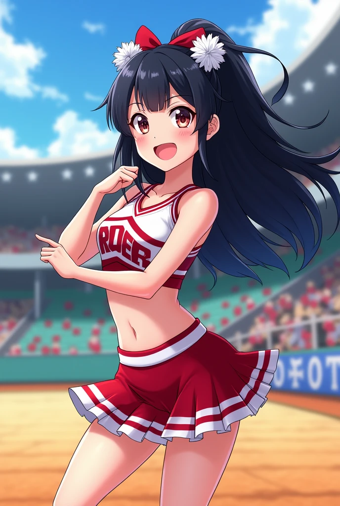 Cheerleader Black Hair Anime-style illustrations