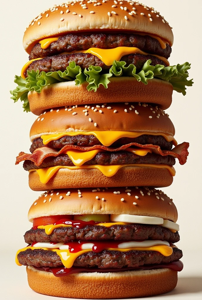 Collage de hamburguesas de burger king